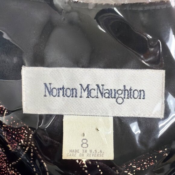 Norton McNaughton Women’s Black Gold Floral Button-Down Sweater Size 8 - Picture 5 of 7